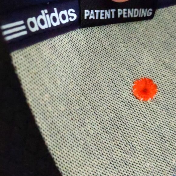 Men's Adidas Sabers Hat Cap Embroidered S Logo Navy Blue Orange S/M - Picture 6 of 6